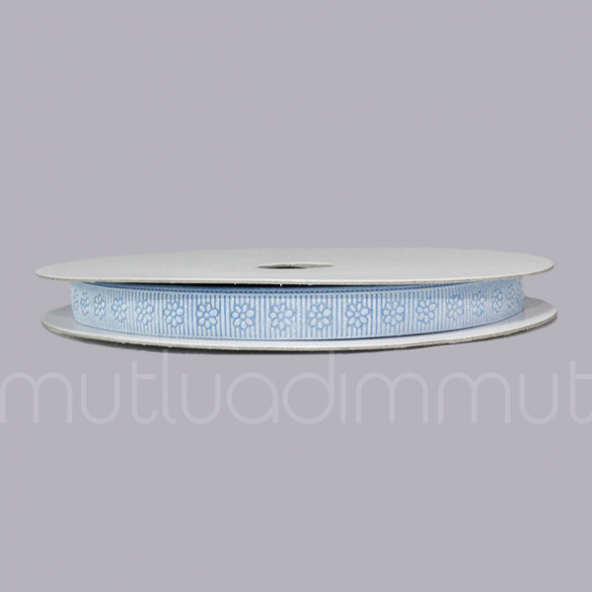 1cm X 22metre Çiçek Desenli Grogren Kurdela - 5