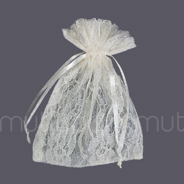 12 Adet 10x13cm Dantel Kese - 3