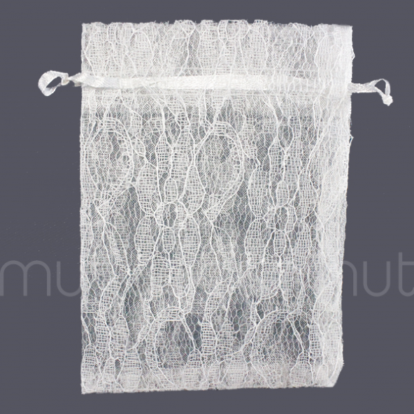 12 Adet 10x13cm Dantel Kese - 8