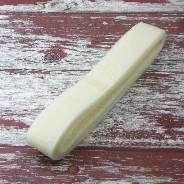 4,5cm X 25metre Düz Gren Esnek Kurdela Gelinlik Abiye - 8