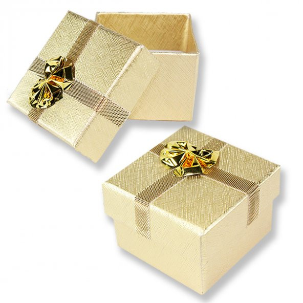24 Adet 5x5cm Fiyonklu Karton Kutu - 2