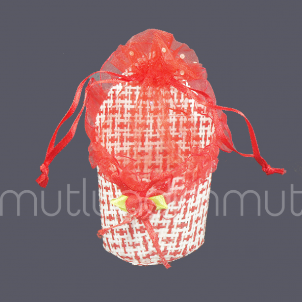 24 Adet Ağzı Üçgen Hasır Hediyelik Çanta Kese Çerezlik - 7