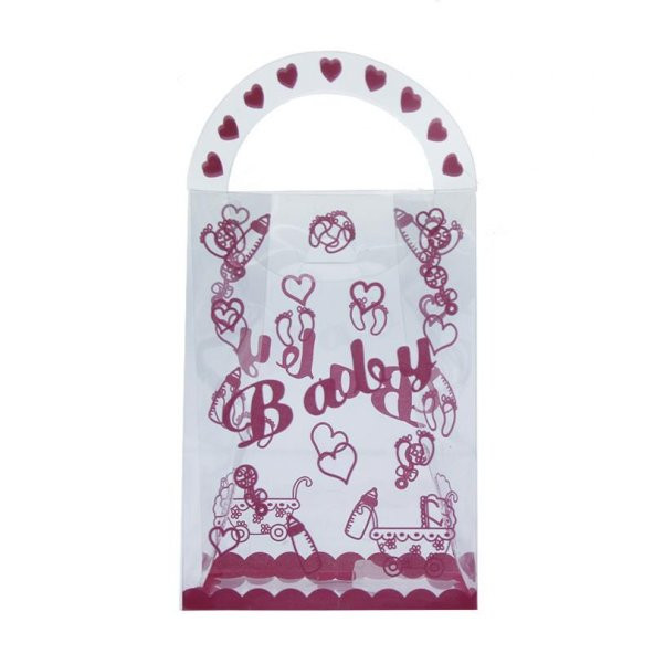 25 Adet 7x13cm Baby Yazılı Asetat Çanta - 4