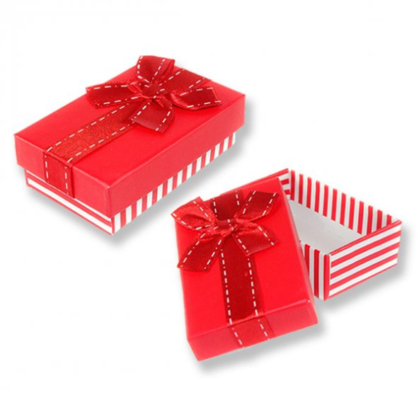 12 Adet Fiyonklu Çizgili Dikdörtgen Karton Kutu 5x8cm - 2