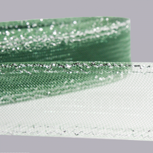 4,5cm X 25metre Simli Gren Esnek Kurdela Gelinlik Abiye - 3