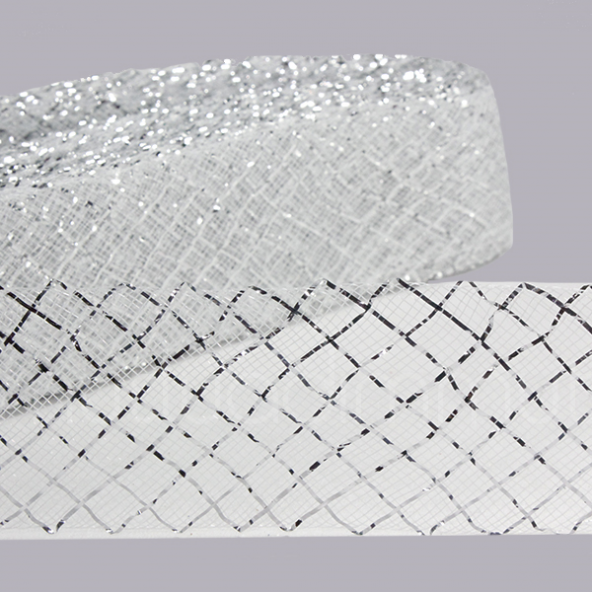 4,5cm X 25metre Simli Baklavalı Gren Esnek Kurdela - 7