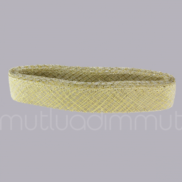 4,5cm X 25metre Simli Baklavalı Gren Esnek Kurdela - 12