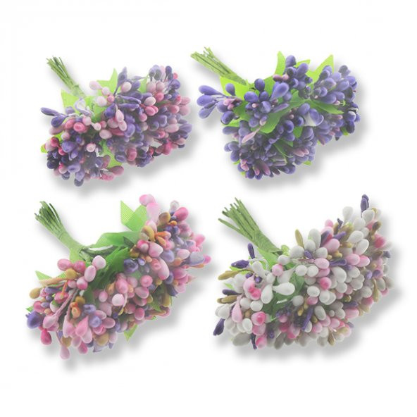 12 Demet (144 Adet) Çok Renkli Pıtırcık Çiçek - 2