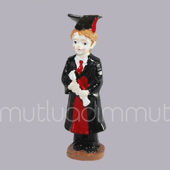 3 Adet 11cm Mezun Olmuş Erkek Biblo - 2