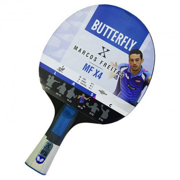 Butterfly Marcos Freitas MF X4 ITTF OnaylÄ± Masa Tenisi Raketi 85083S