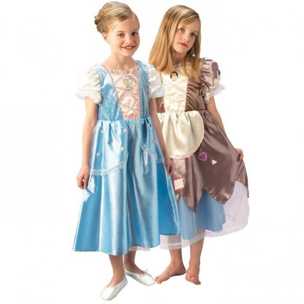 Prenses Cinderella Çocuk Kostüm Platinium 5-6 Yaş