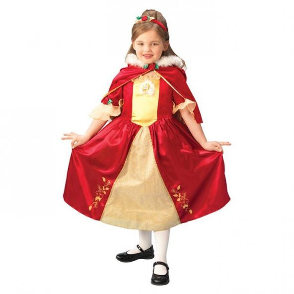 Prenses Belle Çocuk Kostüm Platinium 5-6 Yaş