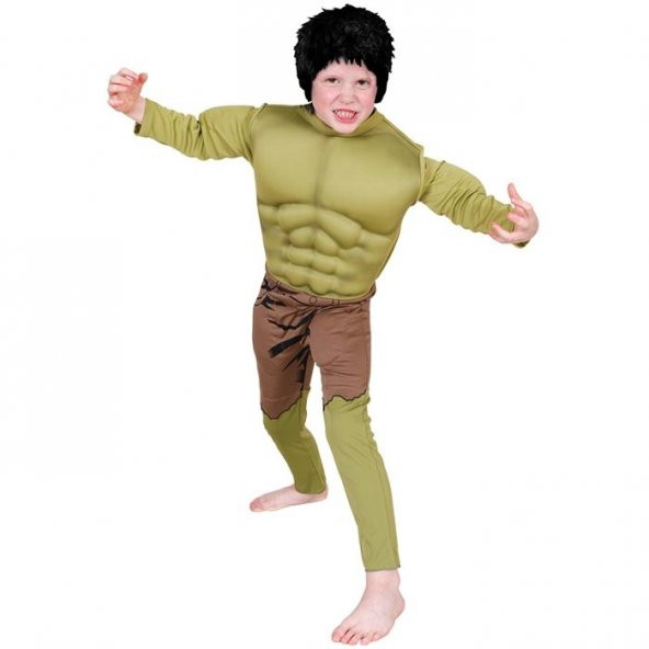 Hulk Çocuk Kostüm Premium 6-8 Yaş