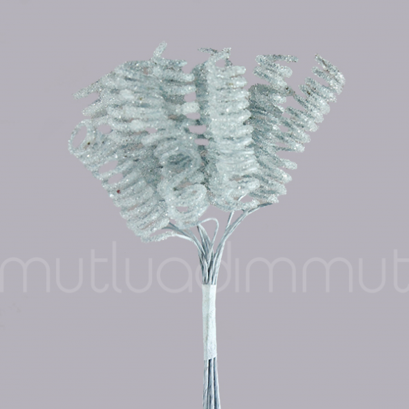12 Demet (144 Adet) Spiral Simli Parlak Çiçek - 4
