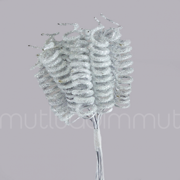 12 Demet (144 Adet) Spiral Simli Parlak Çiçek - 6