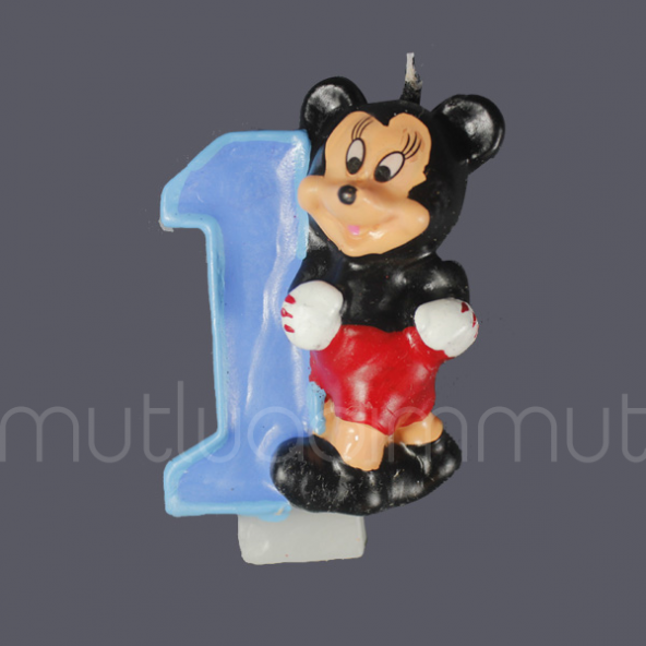 Mickey Mouse 1 Yaş Doğum Günü Mum