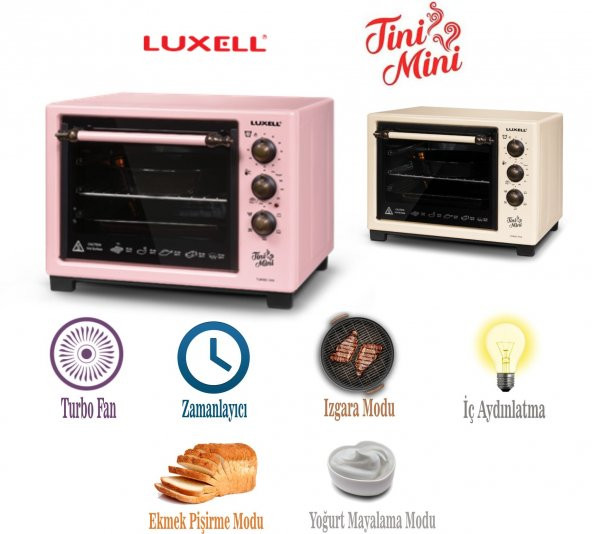 LUXELL LX-8589 Tini Mini TURBO MİNİ FIRIN