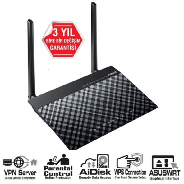 Asus DSL-N16 300Mbps VPN,VDSL, Çift Anten Modem