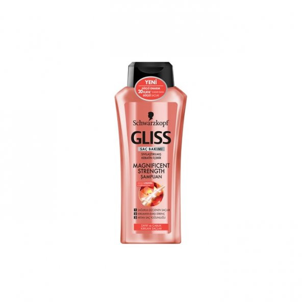 Gliss 600 ml Şampuan magnificent strength zayıf ve kolay kırılan saçlar için