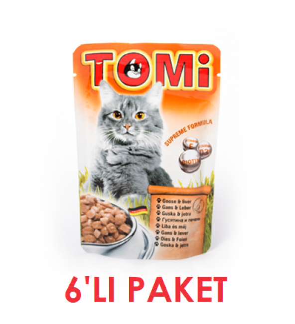 Tomi Kazlı ve Ciğerli Kedi Yaş Maması 100 Gr