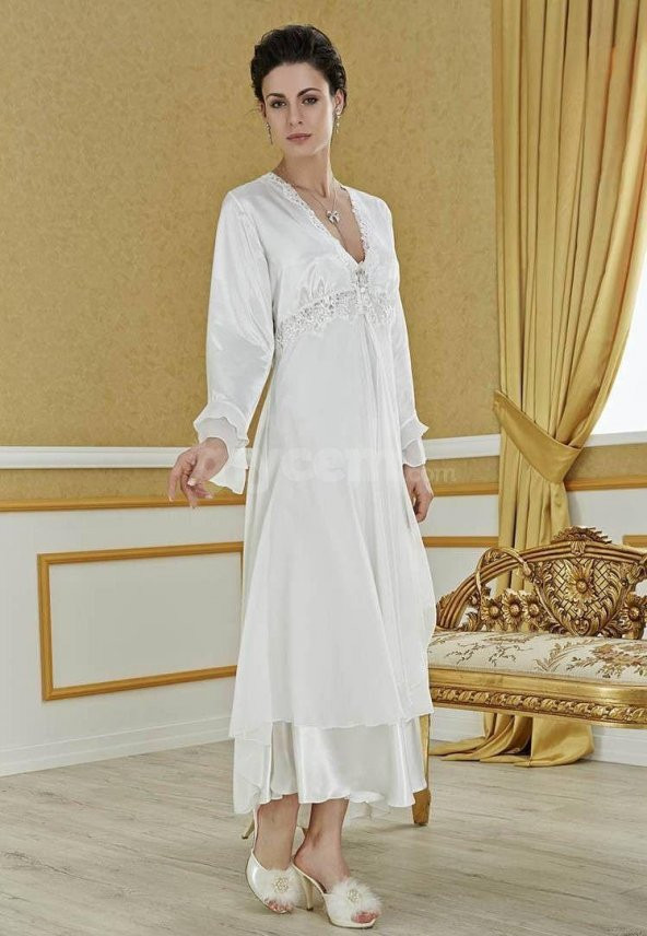 Versace 6111 Bayan 6 Lı Saten Takım - 1