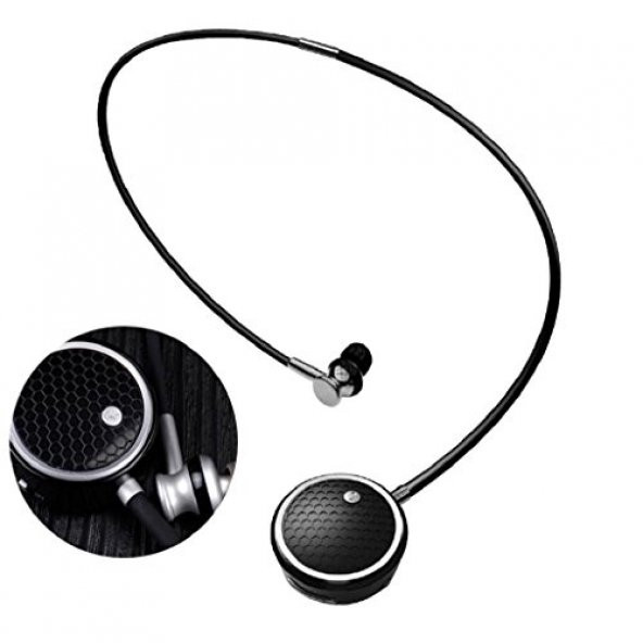 Fineblue FL-C8 Boyun Askılı Bluetooth Kulaklık Siyah Gri