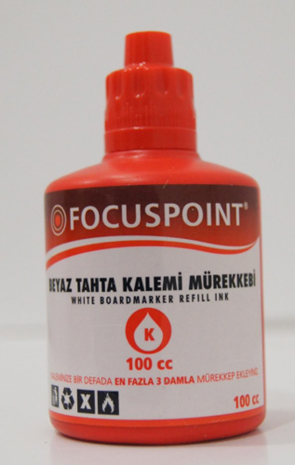Focuspoint 100 cc Tahta Kalemi Mürekkebi Kırmızı (FOCUSPOINT)