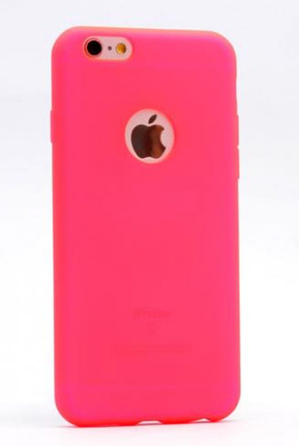 iPhone 6 6S Plus Kılıf Pembe Pastel Mat Silikon