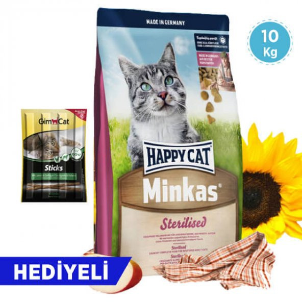 Happy Cat Minkas Sterilised Kısırlaştırılmış Kedi Maması 10 Kg