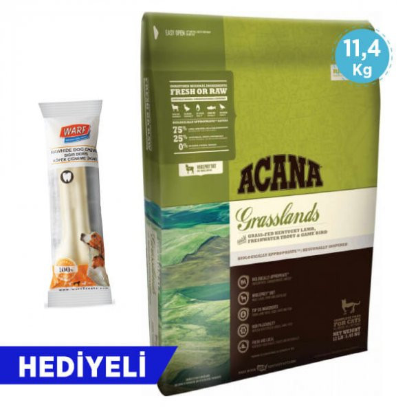 Acana Grasslands Tahılsız Yetişkin Köpek Maması 11,4 Kg