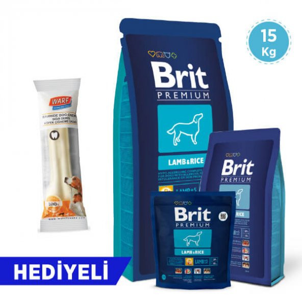Brit Premium Lamb Rice Kuzu Etli&Pirinçli Köpek Maması 15 Kg