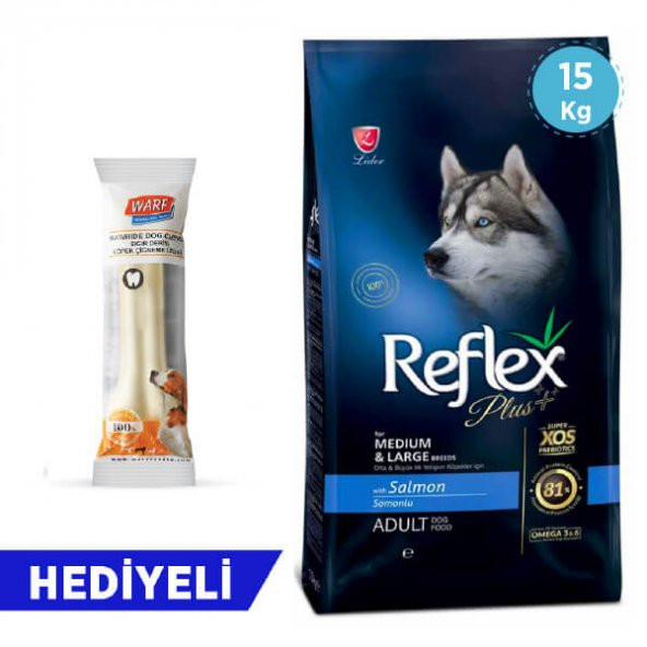 Reflex Plus Orta&Büyük Irk Somonlu Köpek Maması 15 Kg