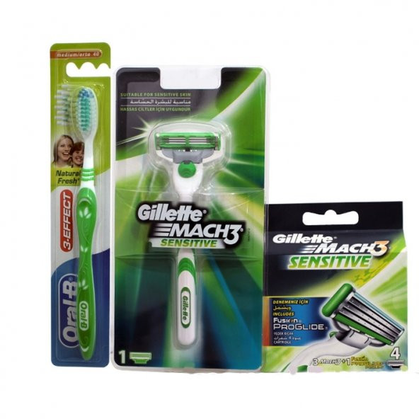 Gillette Sensitive Tıraş Makinesi +Sensitive 4lü Yedek