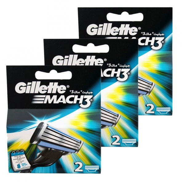 Gillette Tıraş Bıçağı Mach-3 2li Başlık 3 Adet