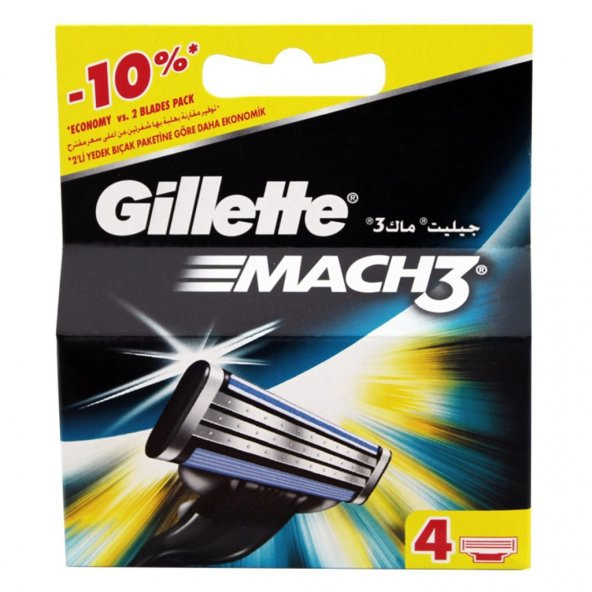 Gillette Mach3 4'lü Yedek Tıraş Bıçağı