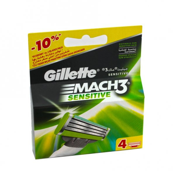 Gillette Tıraş Bıçağı Mach-3 Sensitive 4 lü