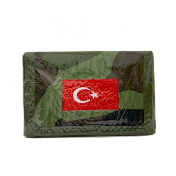 Letra Bez Türk Bayraklı Cırtlı Asker Cüzdanı