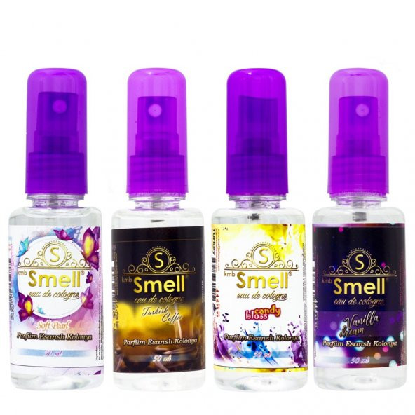 Smell Parfüm Esanslı Kolonya 4X55 ml Dört Çeşit Seçmeli