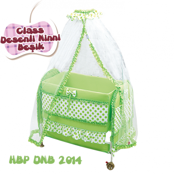 Happy Baby Class Desenli Ninni Beşik (yeşil)