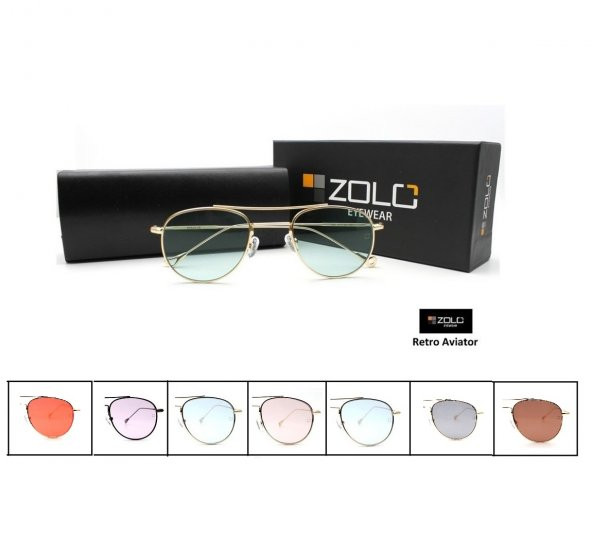 ZOLO EYEWEAR RETRO AVIATOR PİLOT GÜNEŞ GÖZLÜĞÜ (7 RENK SEÇENEĞİ)