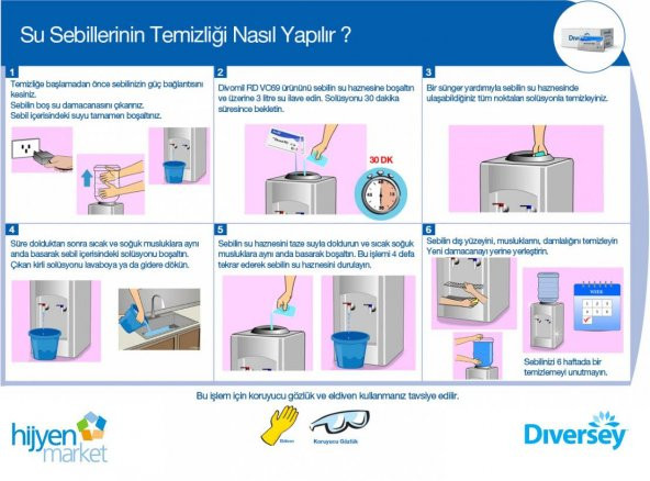 Diversey Divomil RD VC69 Su Sebili Dezenfektanı. 356 - 2