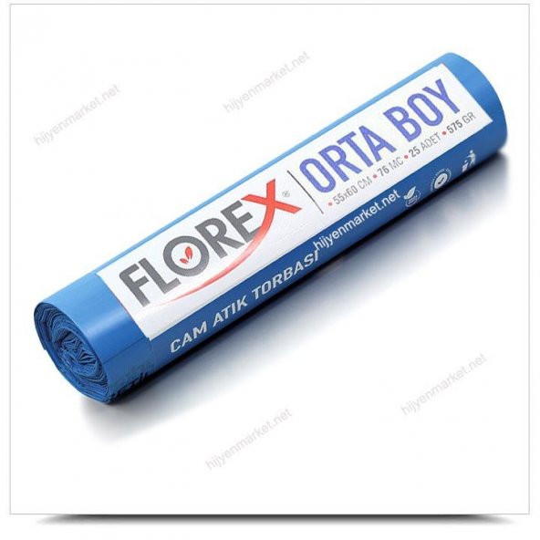 Florex Florex Çöp Torbası. Standart Orta Boy. Mavi. 2661m