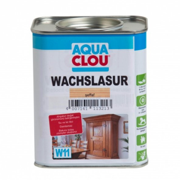 CLOU W11 Su Bazlı Waxlı Ahşap Renklendirici 750 ml