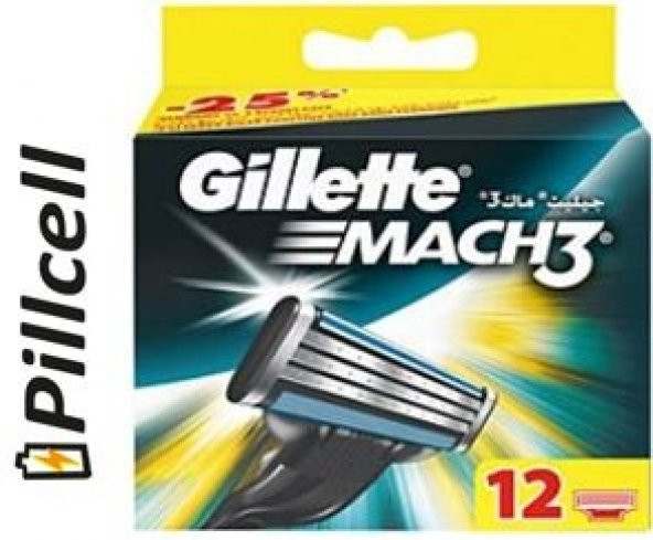 Gillette Mach3 Yedek Traş Bıçağı 12 li