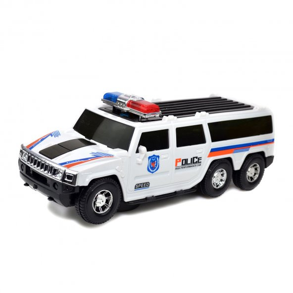 Otomatik Direksiyon Süper Oyuncak Polis Arabası Işıklı Sesli