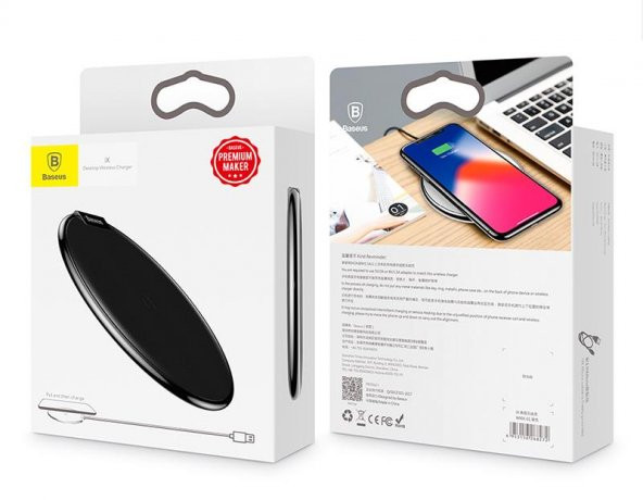 Baseus Apple iPhone X 8 8 Plus iX Masaüstü Kablosuz Şarj Standı - 11