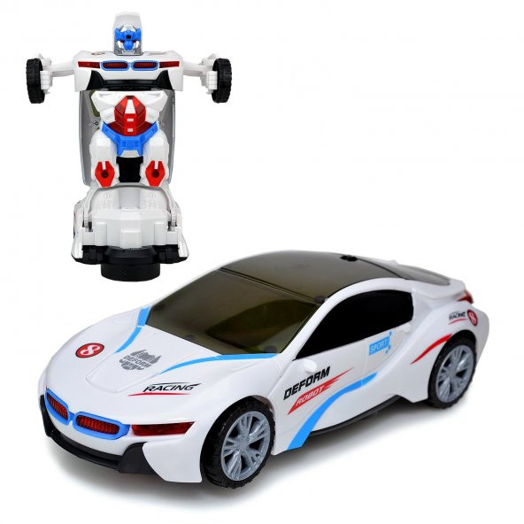 Otomatik Direksiyon BMW i8 Oyuncak Robot Dönüşen Araba