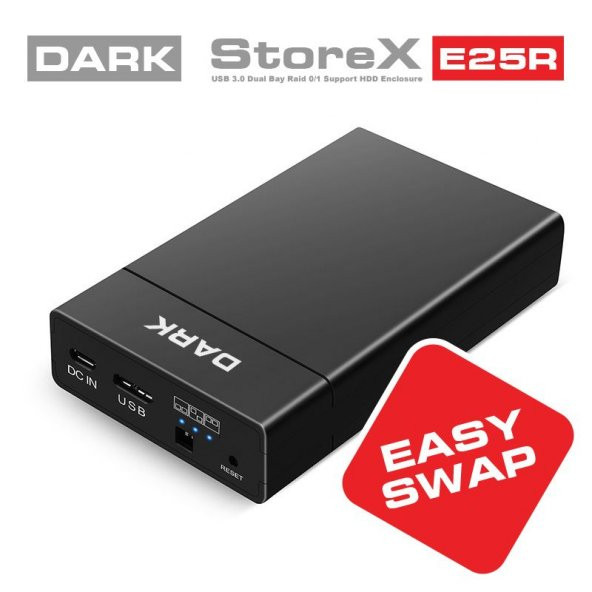 DARK DARK 2x2.5 USB3.0 Raid 0/1 HDD/SSD Destekli Disk Kutusu DK-AC-DSE25R