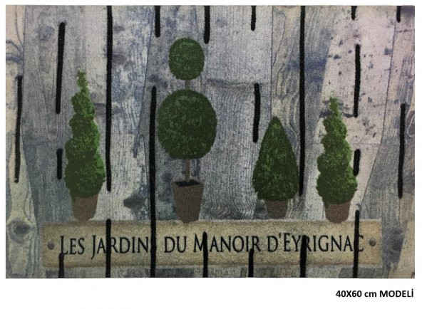 Giz Home Mozaik French Garden Pvc İç ve Dış Kapı Önü Paspası