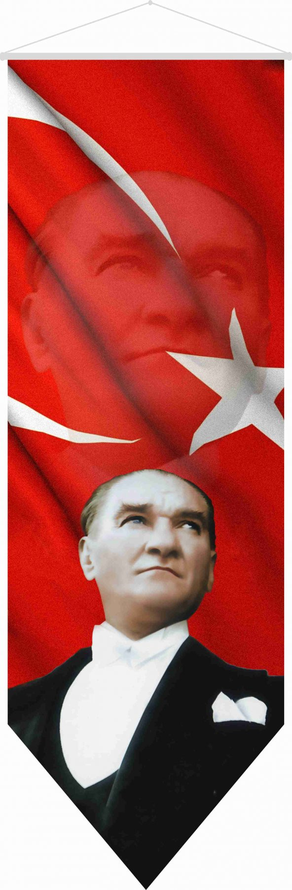 Atatürk Resmi Saten Kumaş 50x150